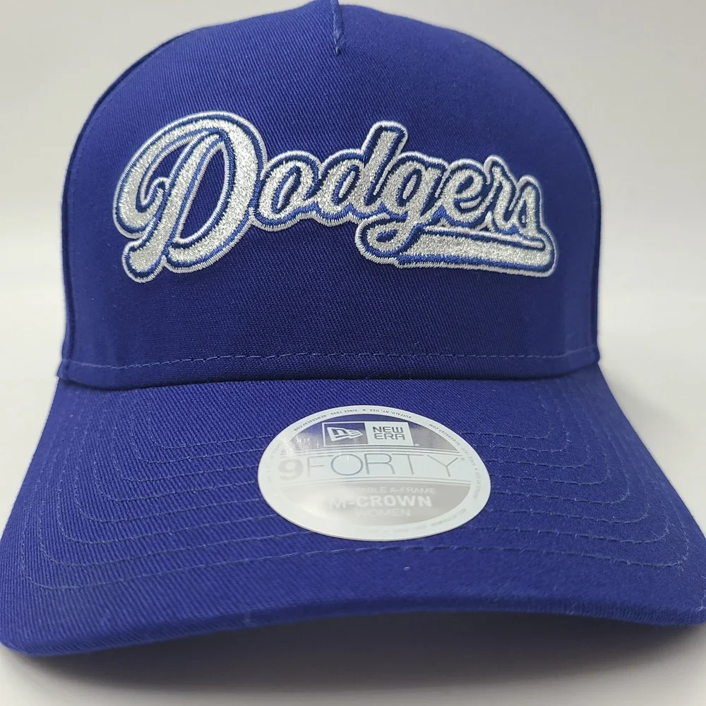 Women Los Angeles Dodgers Hat Snapback New Era 9Forty Blue MLB Glitter M-Crown